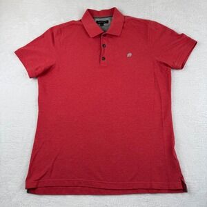 Banana Republic Branded Pique Polo Mens Large Red Elephant Logo Short Sleeve‎